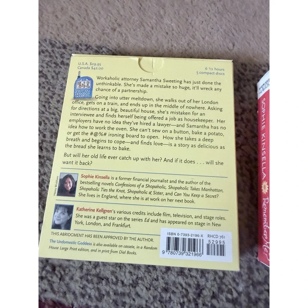 Sophie Kinsella set of 2 books on CD audio remember Me The Domestic Goddess
